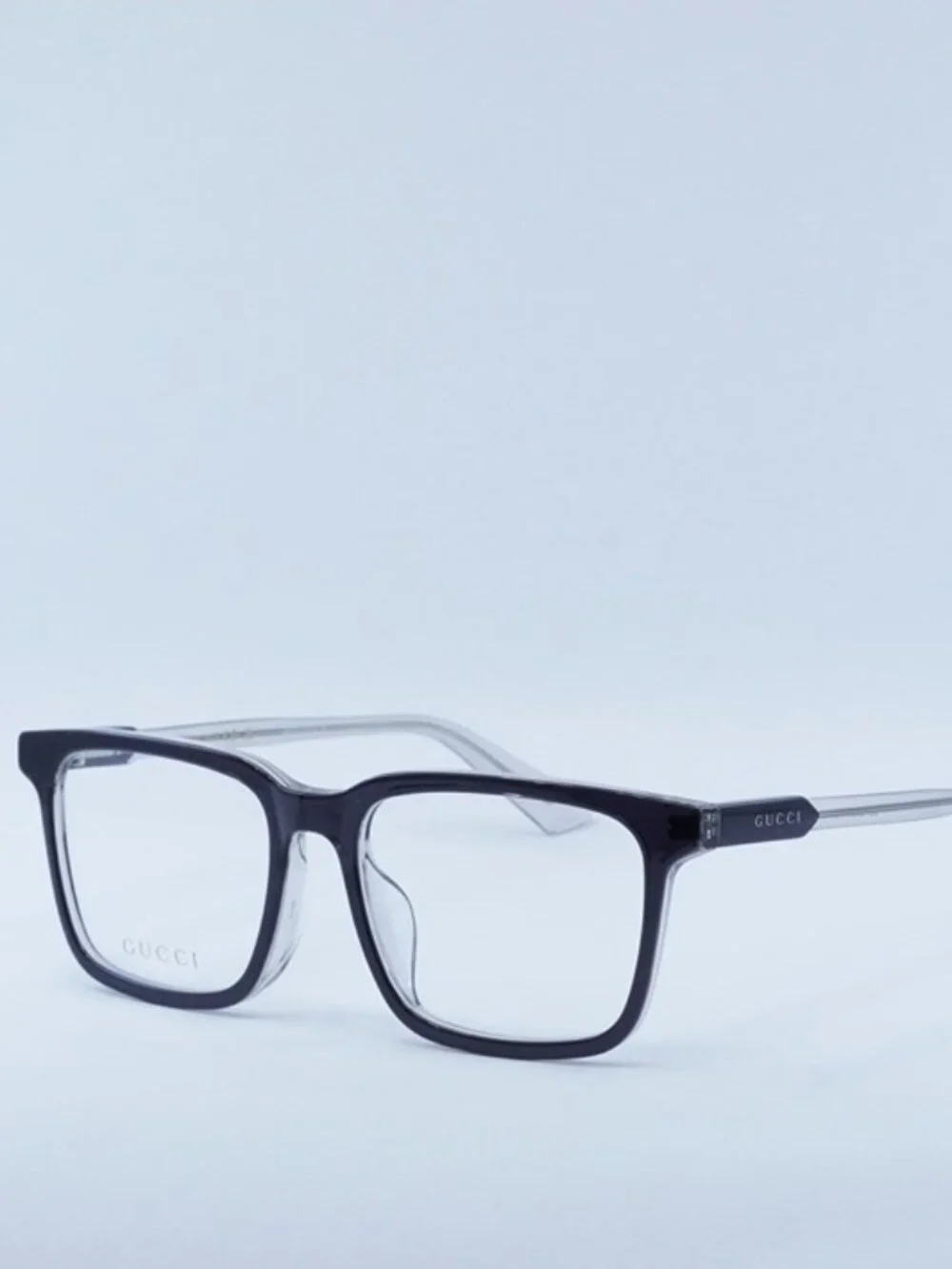 Gucci GG1120OA 002 Eyeglasses Grey 55mm Square Frame